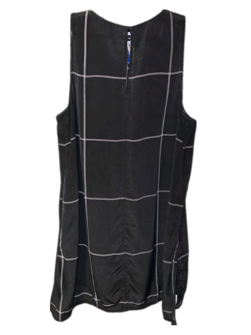Athleta Black Silk Windowpane Tunic Quiet Luxury sz Medium